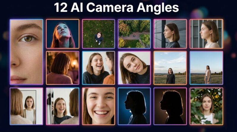 12 different AI-generated camera angles of the same face using Gemini AI