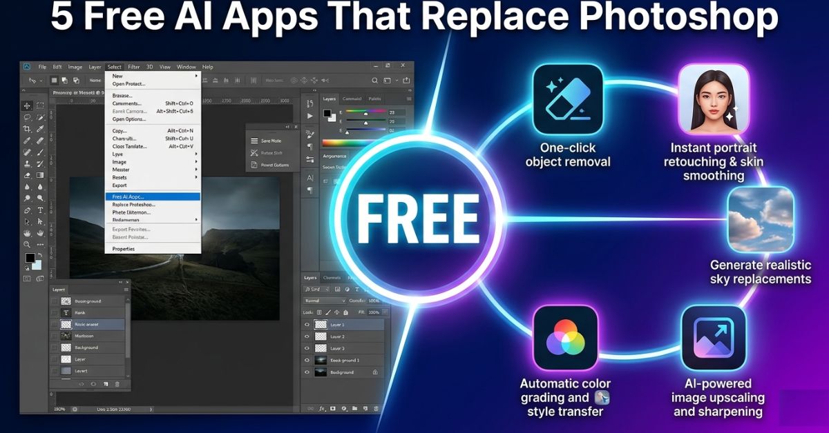 5 Free AI Photo Editing Apps That Replace Photoshop in 2026