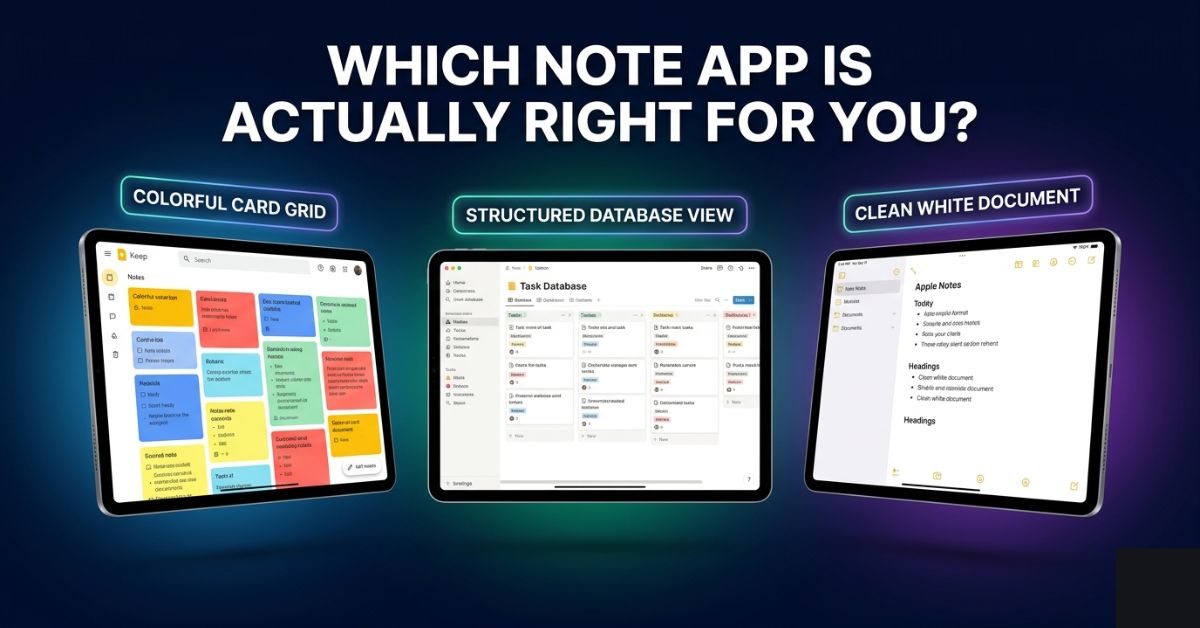 Google Keep vs Notion vs Apple Notes: Best Free Note-Taking App in 2026